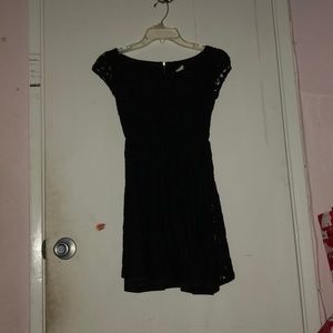 Black Laced Mini Dress